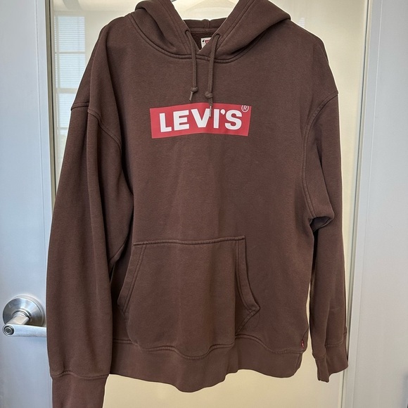 Levi's Other - Levi’s Relaxed Brown Logo Hoodie size Large